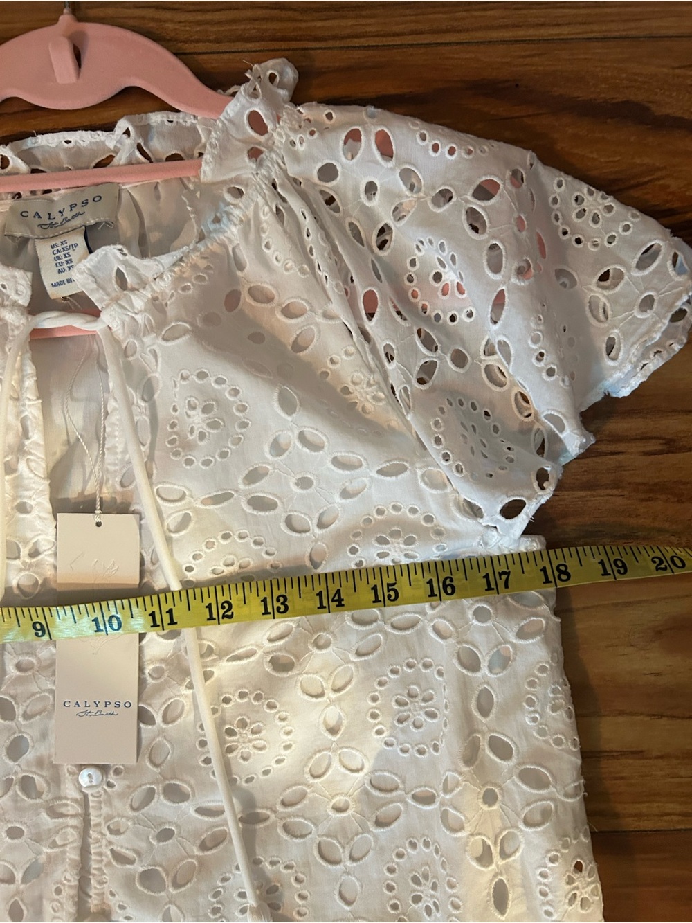 Calypso St.Barth white eyelet embroidered dress. - Picture 9 of 14
